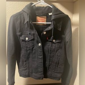 Levi’s Black Denim/Hoodie Jacket